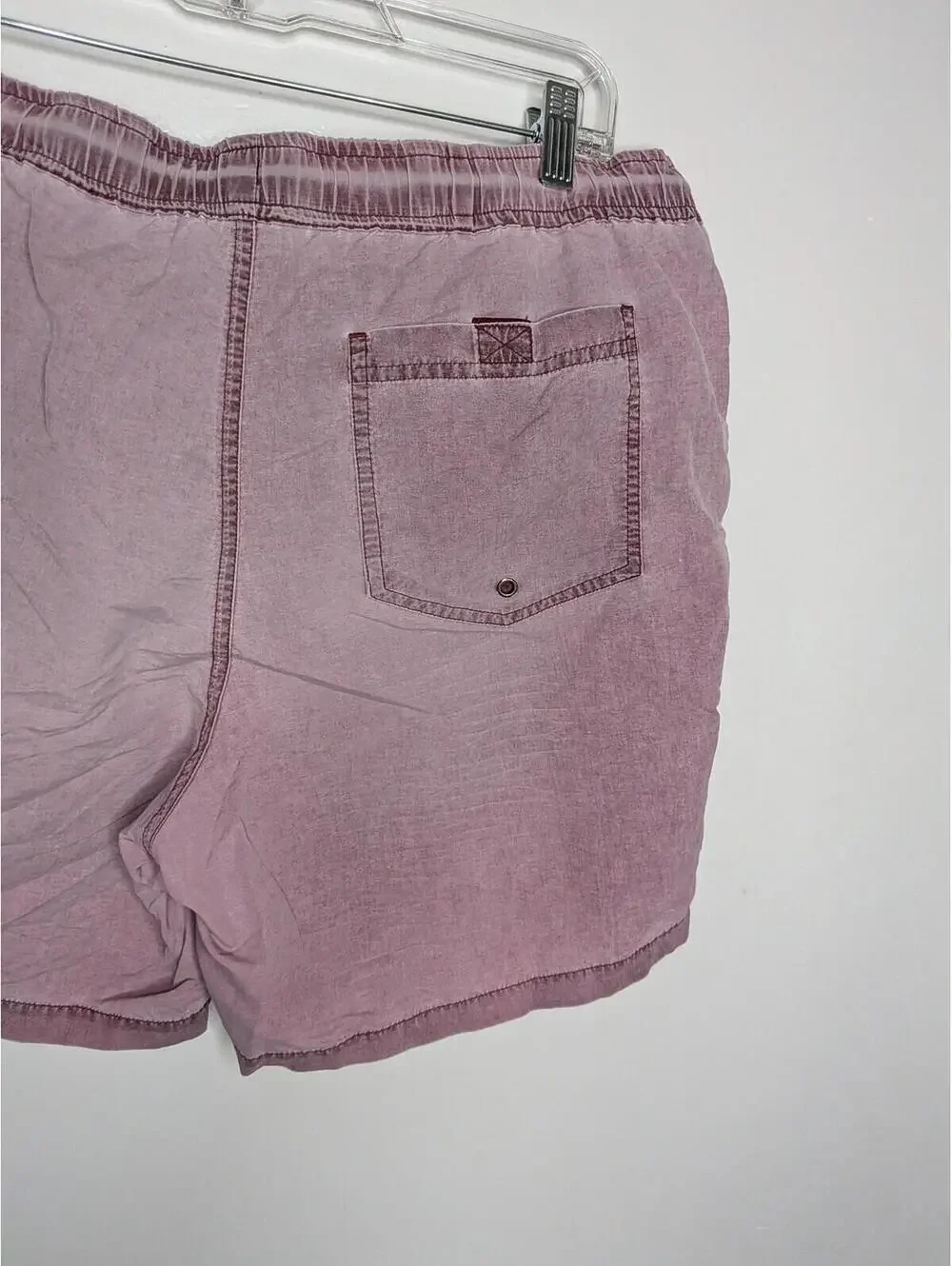 ASOS Swim Shorts Mens L Purple Elastic Waist Drawstring Lined Trunks Pockets